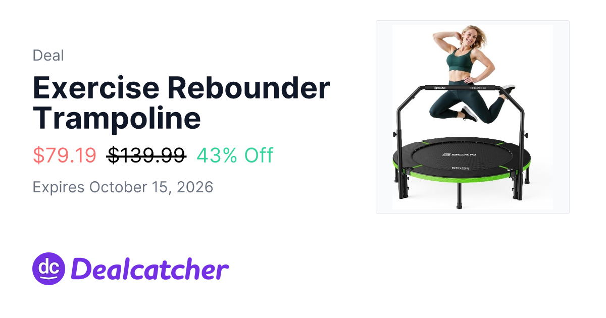 Amazon - Exercise Rebounder Trampoline $79.19