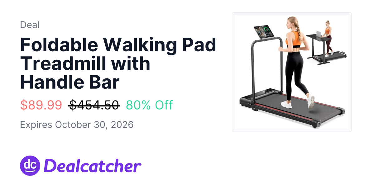 Amazon - Foldable Walking Pad Treadmill with Handle Bar $89.99