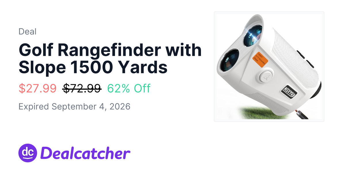 Amazon - Golf Rangefinder with Slope 1500 Yards $27.99