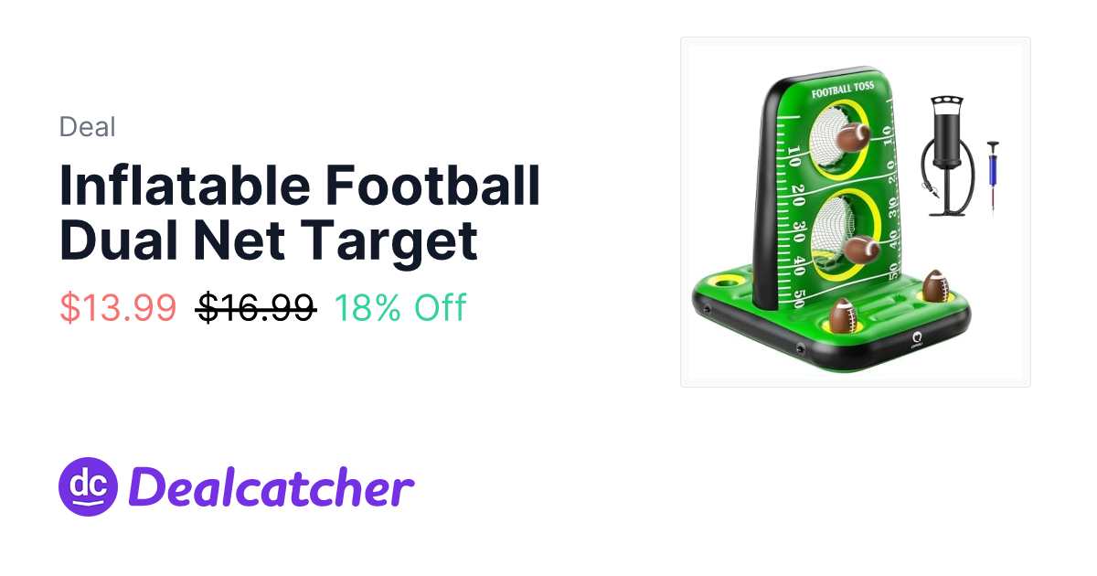 Amazon - Inflatable Football Dual Net Target $13.99