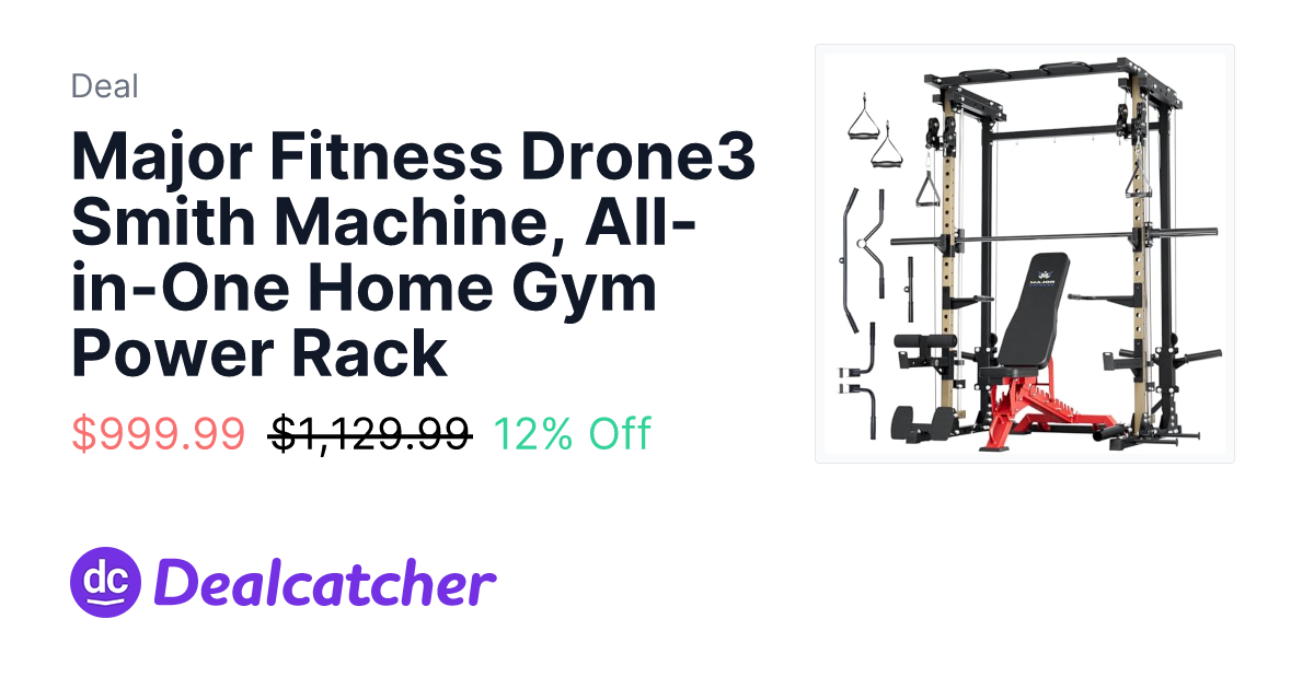 Amazon - Major Fitness Drone3 Smith Machine, All-in-One Home Gym Power Rack $999.99