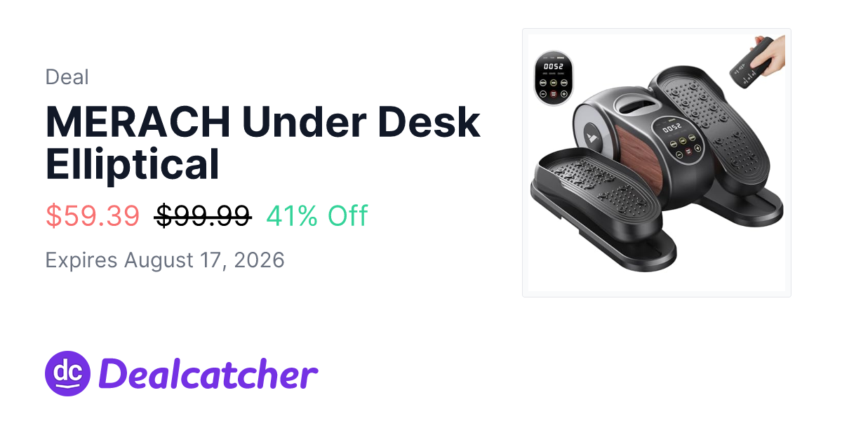 Amazon - MERACH Under Desk Elliptical $59.39