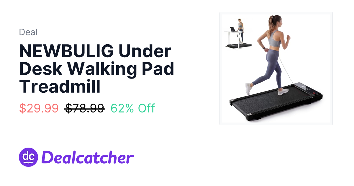 Amazon - NEWBULIG Under Desk Walking Pad Treadmill $65.99
