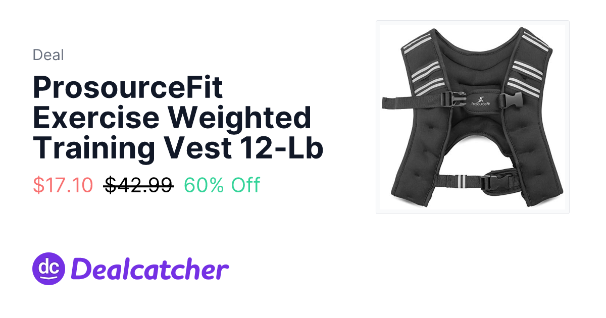 Amazon - ProsourceFit Exercise Weighted Training Vest 12-Lb $17.10