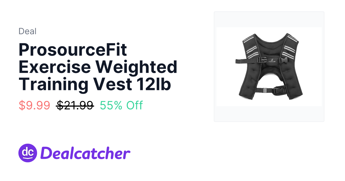 Woot - ProsourceFit Exercise Weighted Training Vest 12lb $9.99