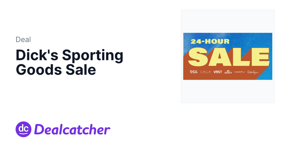 Dicks Sporting Goods - Dick's Sporting Goods Sale