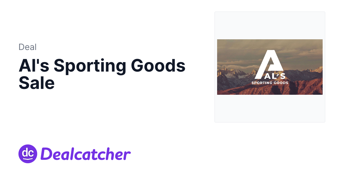 Al's Sports - Al's Sporting Goods Sale