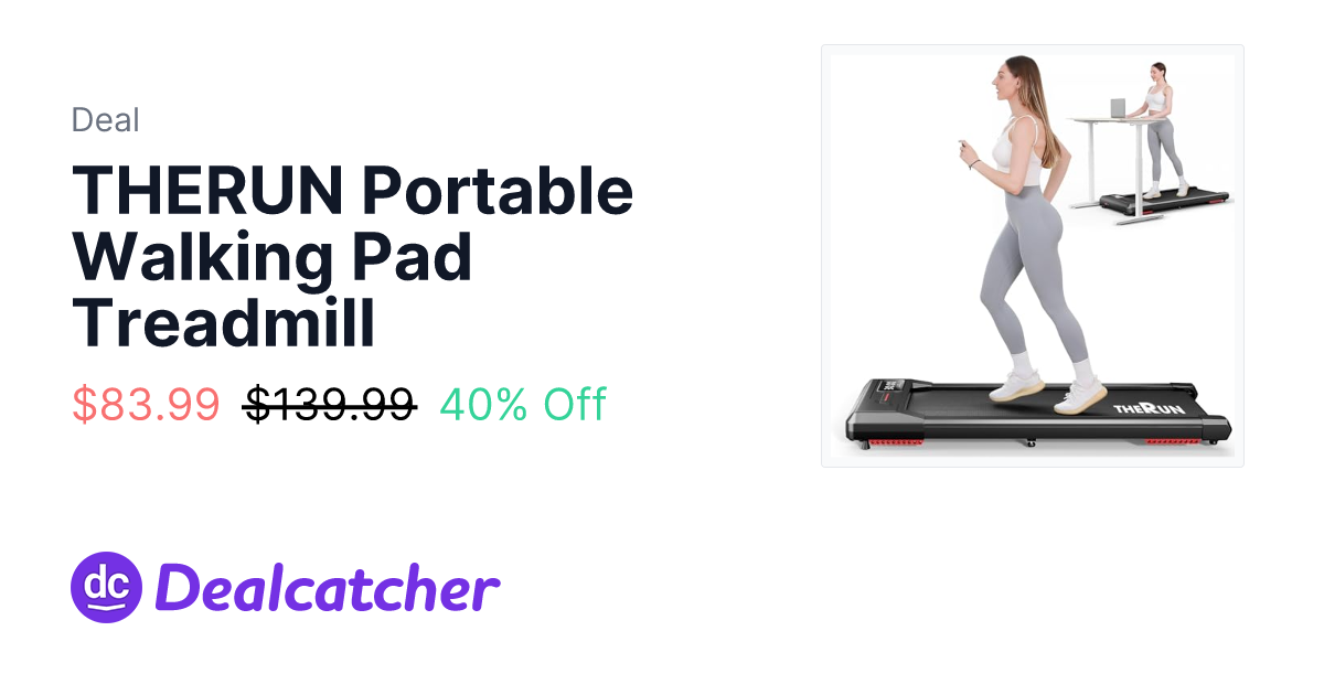 Amazon - THERUN Portable Walking Pad Treadmill $83.99