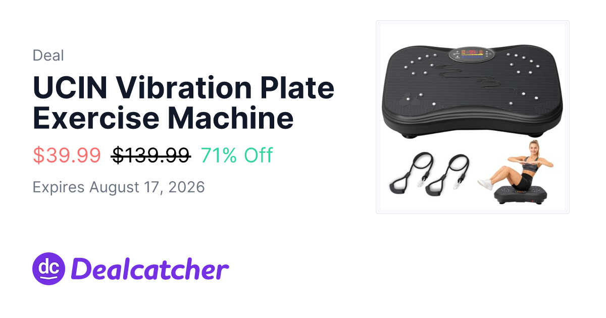 Amazon - UCIN Vibration Plate Exercise Machine $39.99