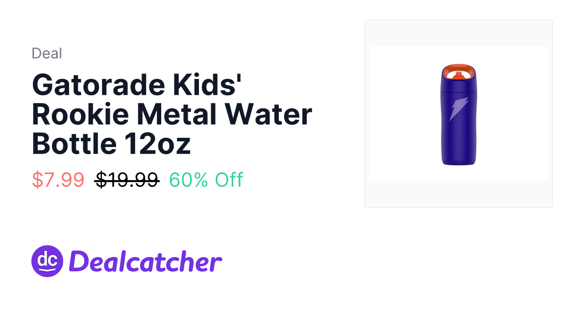 Amazon - Gatorade Kids' Rookie Metal Water Bottle 12oz $7.99