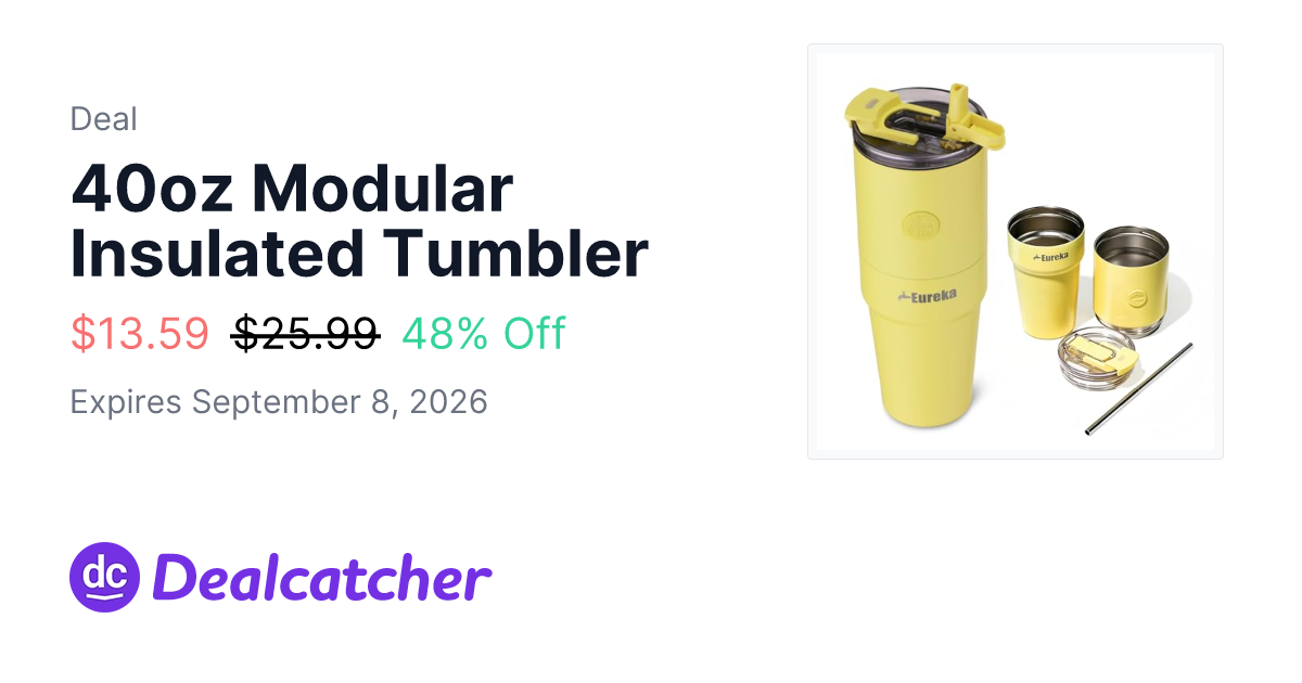 Amazon - 40oz Modular Insulated Tumbler $13.59