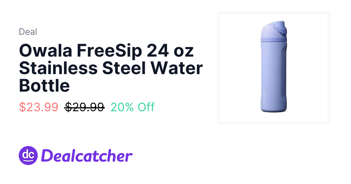 Amazon - Owala FreeSip 24 oz Stainless Steel Water Bottle $23.99