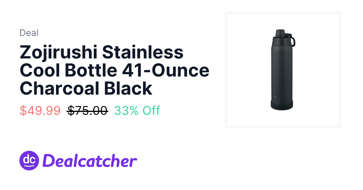 Amazon - Zojirushi Stainless Cool Bottle 41-Ounce Charcoal Black $49.99