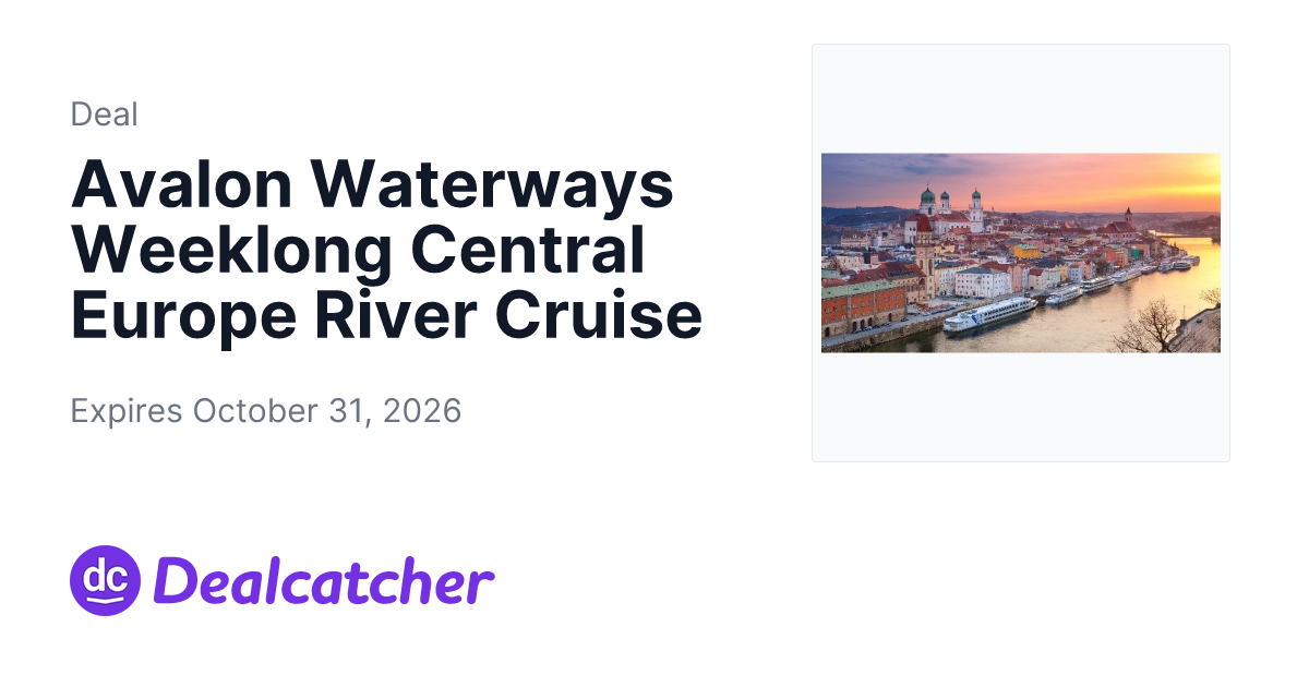 Travelzoo - Avalon Waterways Weeklong Central Europe River Cruise