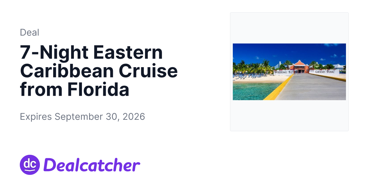 Travelzoo - 7-Night Eastern Caribbean Cruise from Florida