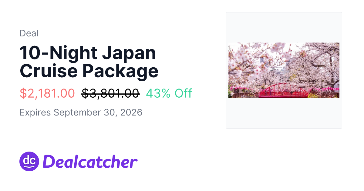 Travelzoo - 10-Night Japan Cruise Package $2,181.00