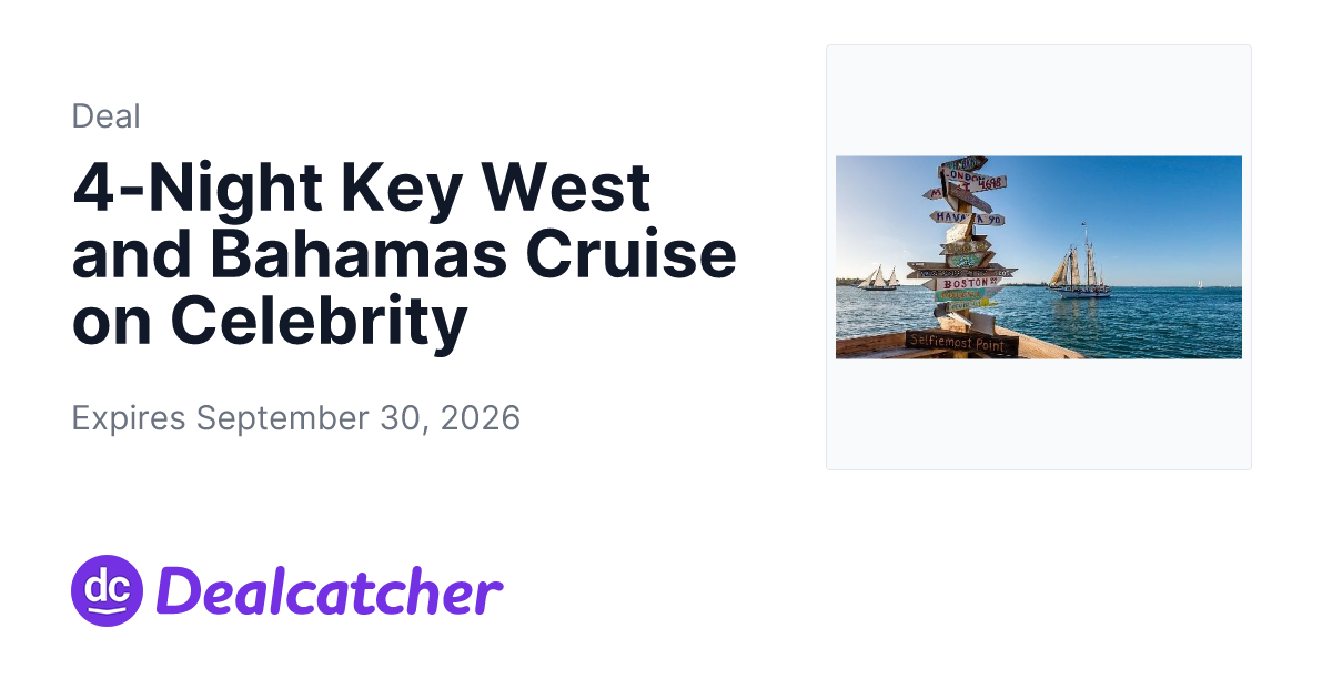 Travelzoo - 4-Night Key West and Bahamas Cruise on Celebrity