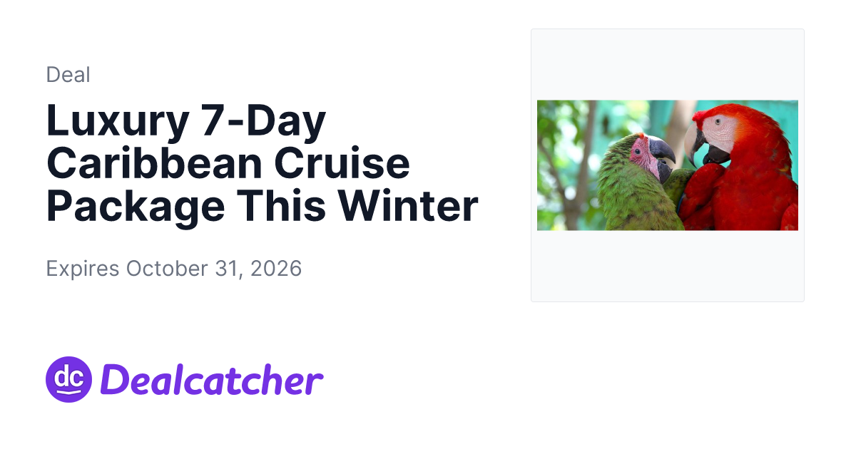 Travelzoo - Luxury 7-Day Caribbean Cruise Package This Winter