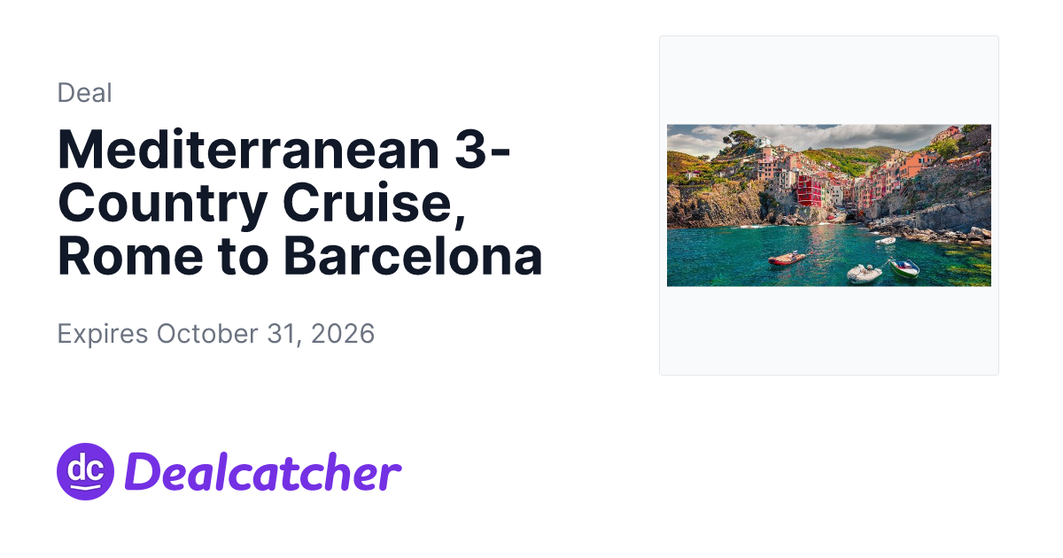 Travelzoo - Mediterranean 3-Country Cruise, Rome to Barcelona