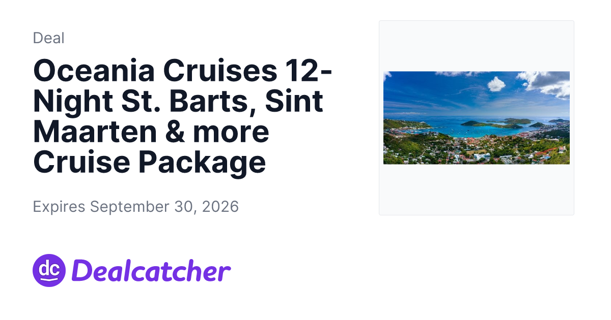 Travelzoo - Oceania Cruises 12-Night St. Barts, Sint Maarten & more Cruise Package