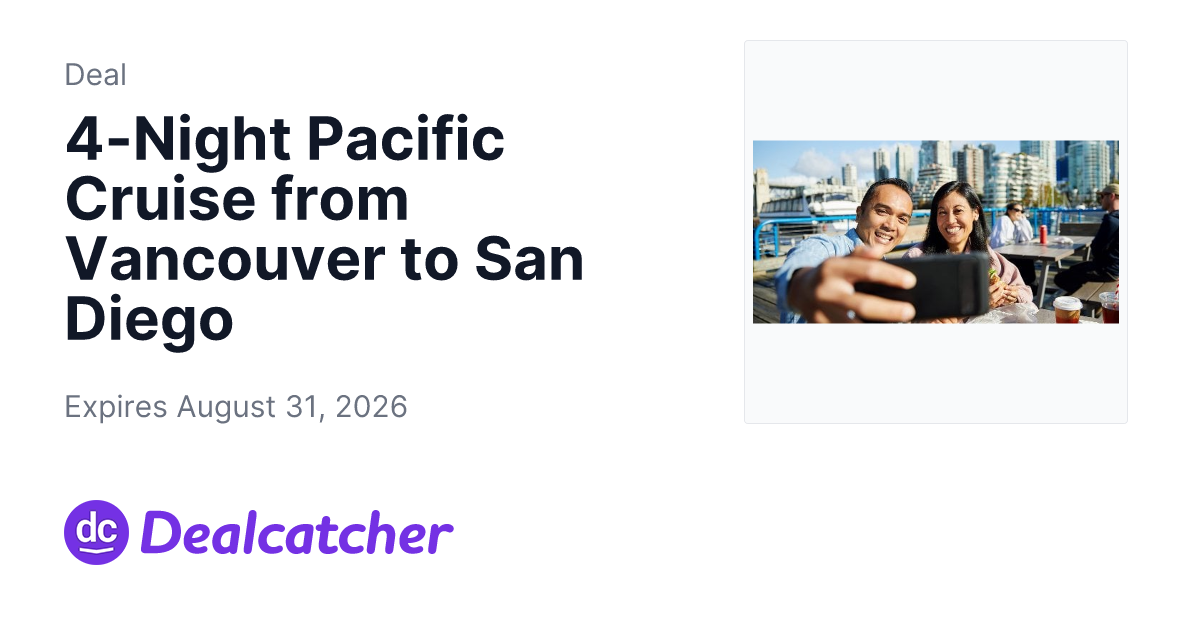 Travelzoo - 4-Night Pacific Cruise from Vancouver to San Diego
