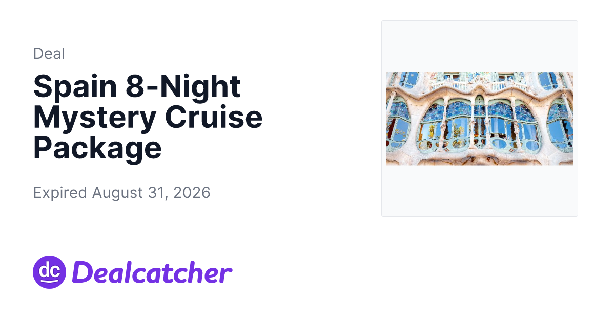 Travelzoo - Spain 8-Night Mystery Cruise Package