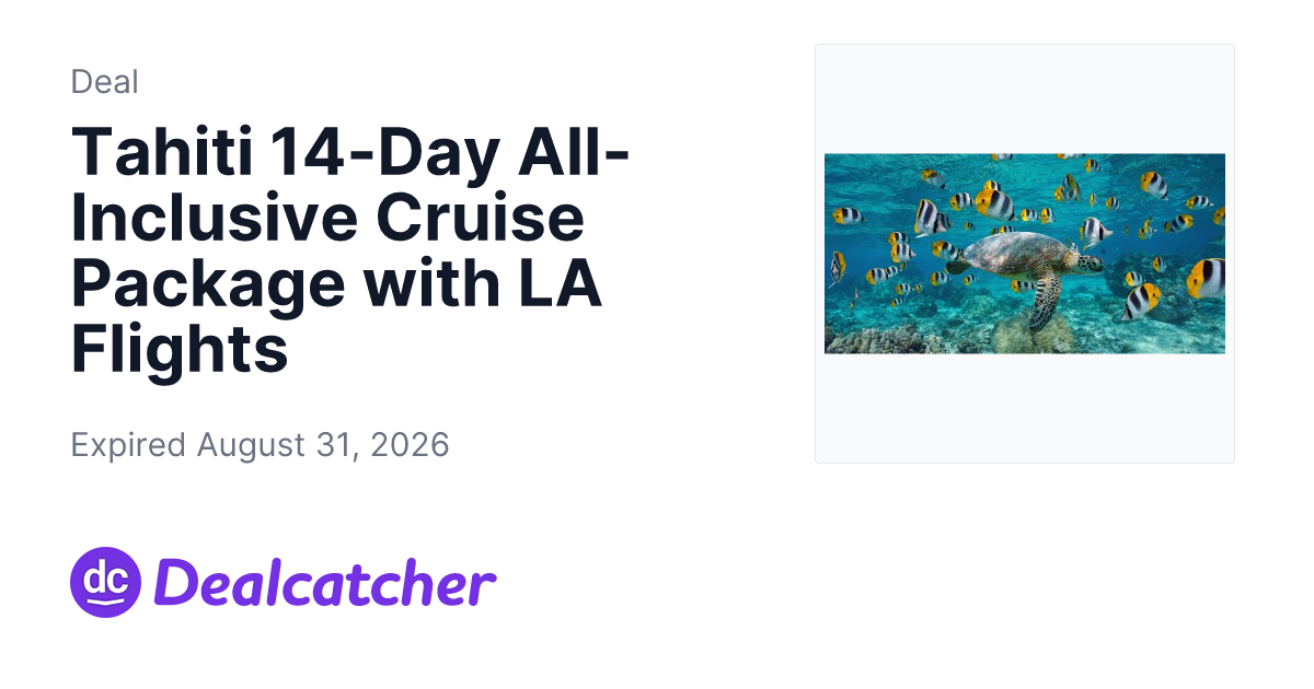Travelzoo - Tahiti 14-Day All-Inclusive Cruise Package with LA Flights