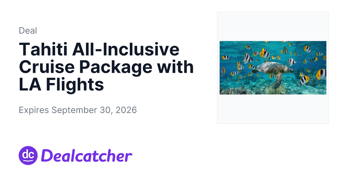Travelzoo - Tahiti All-Inclusive Cruise Package with LA Flights
