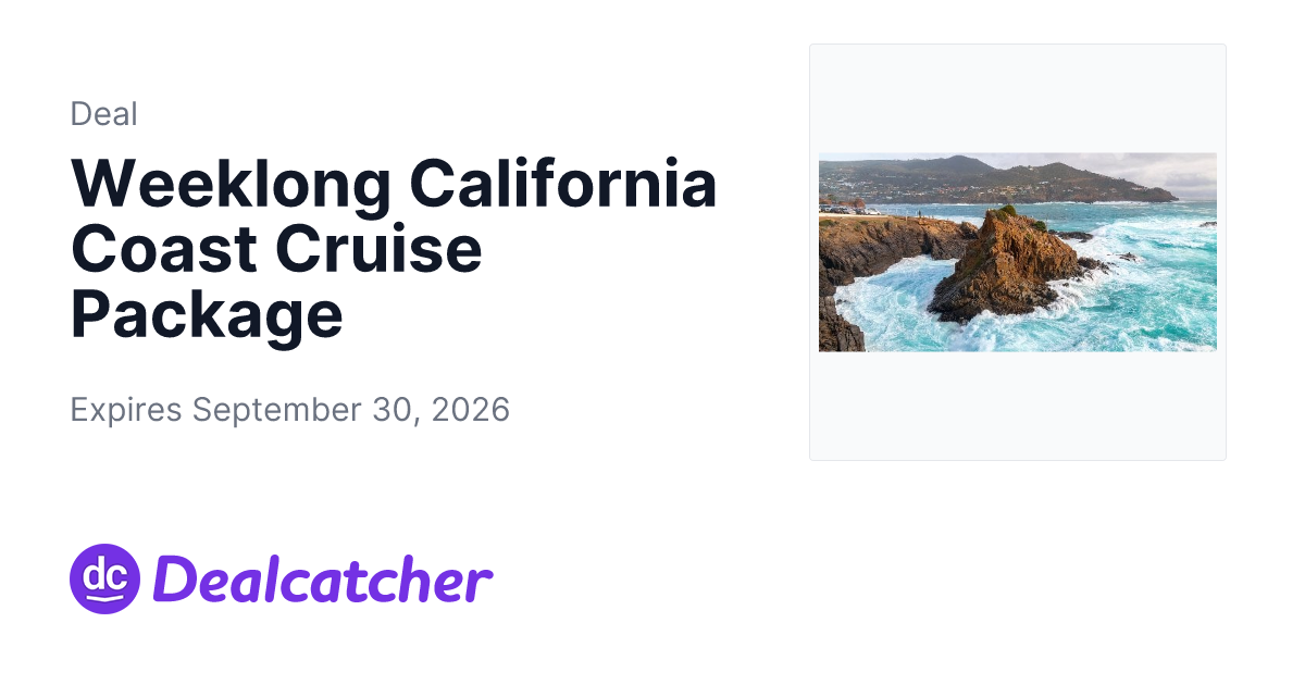 Travelzoo - Weeklong California Coast Cruise Package