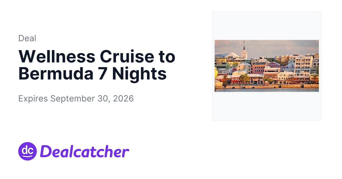 Travelzoo - Wellness Cruise to Bermuda 7 Nights
