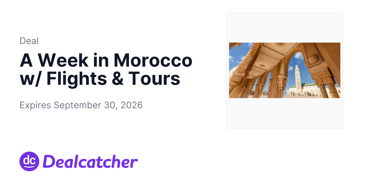 Travelzoo - A Week in Morocco w/ Flights & Tours