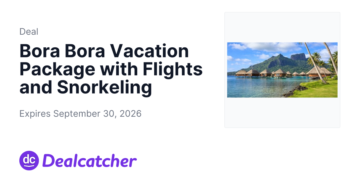 Travelzoo - Bora Bora Vacation Package with Flights and Snorkeling
