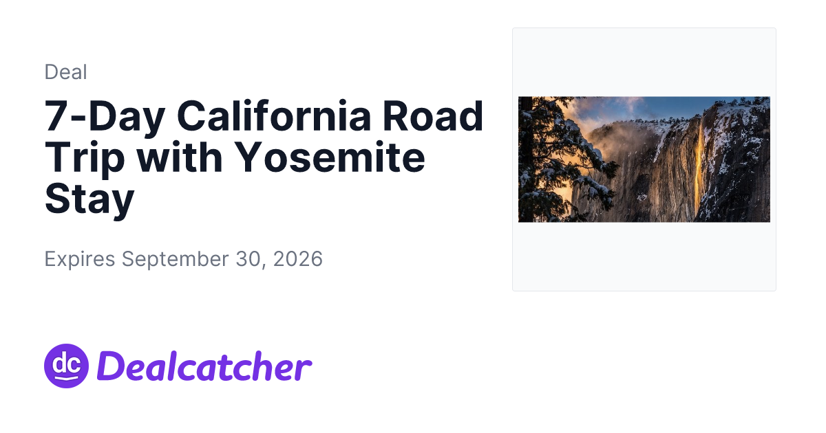 Travelzoo - 7-Day California Road Trip with Yosemite Stay