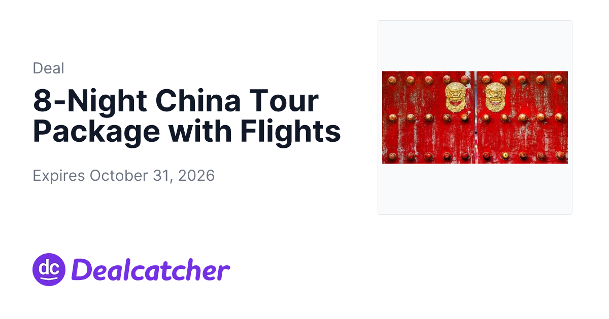 Travelzoo - 8-Night China Tour Package with Flights