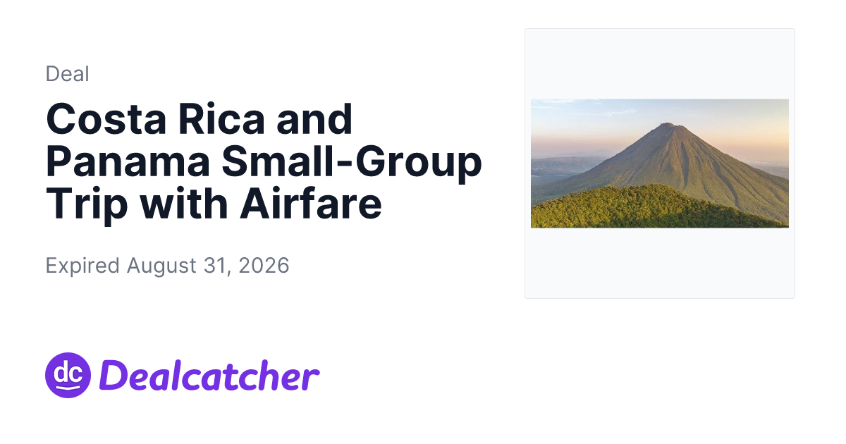 Travelzoo - Costa Rica and Panama Small-Group Trip with Airfare