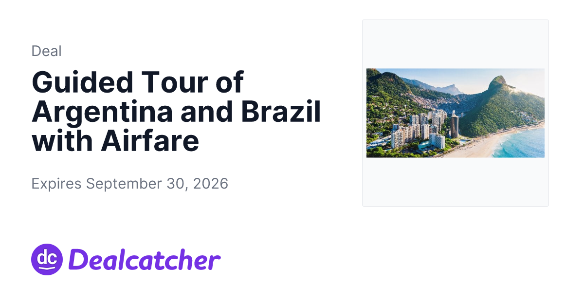 Travelzoo - Guided Tour of Argentina and Brazil with Airfare