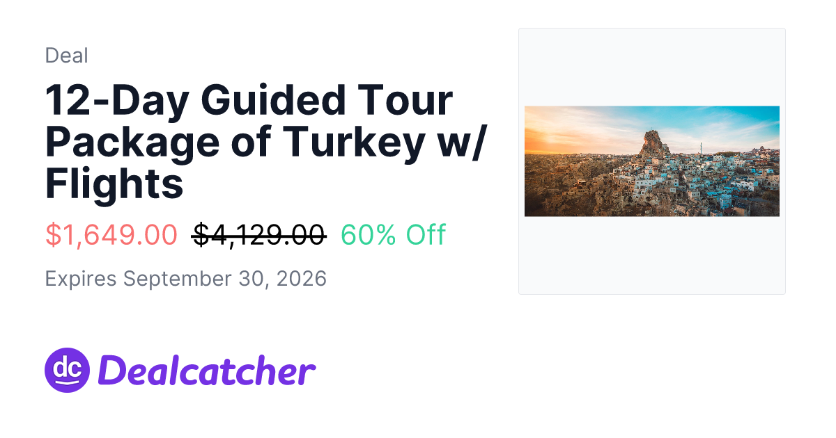 Travelzoo - 12-Day Guided Tour Package of Turkey w/ Flights $1,649.00