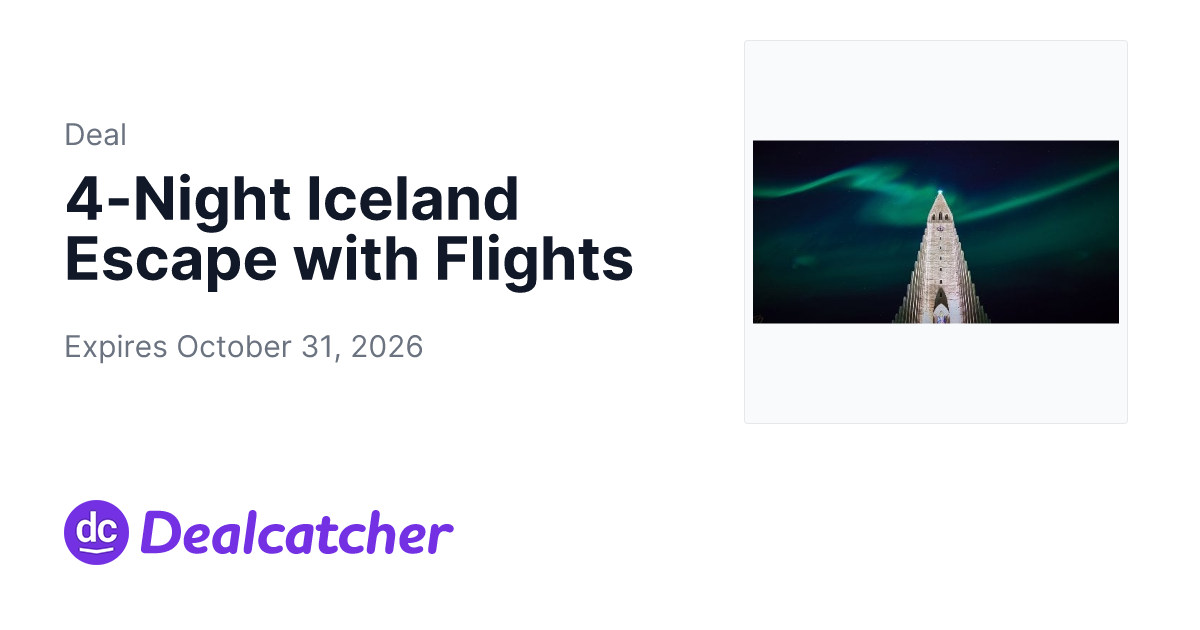 Travelzoo - 4-Night Iceland Escape with Flights