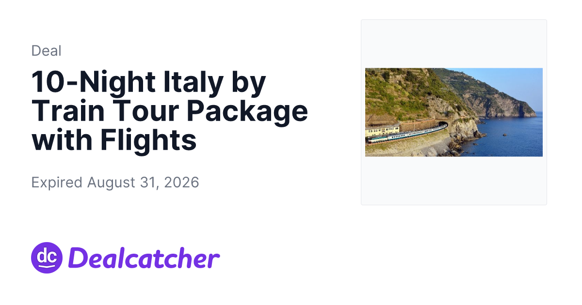 Travelzoo - 10-Night Italy by Train Tour Package with Flights