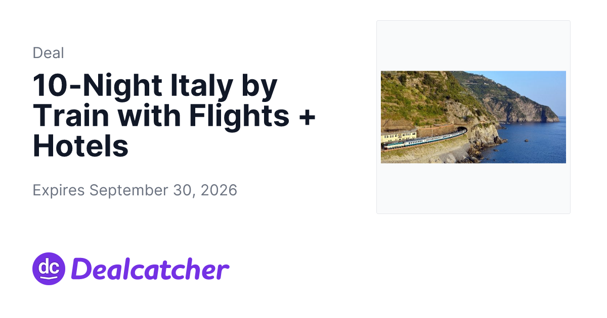 Travelzoo - 10-Night Italy by Train with Flights + Hotels