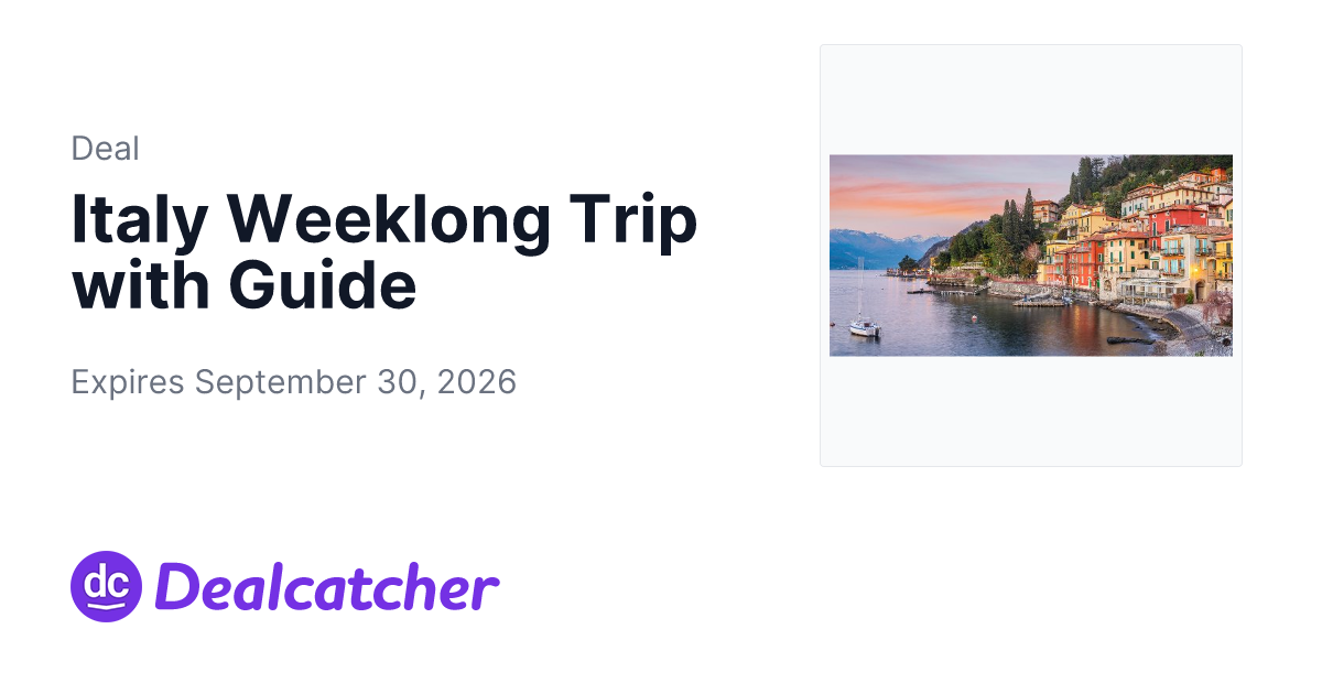 Travelzoo - Italy Weeklong Trip with Guide