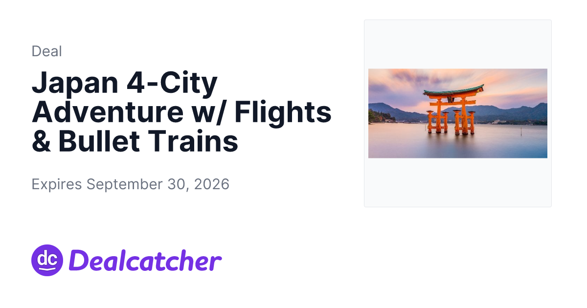 Travelzoo - Japan 4-City Adventure w/ Flights & Bullet Trains