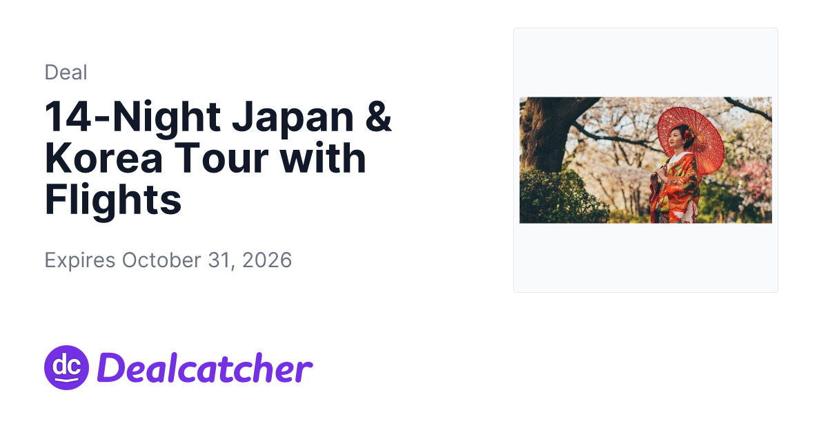 Travelzoo - 14-Night Japan & Korea Tour with Flights