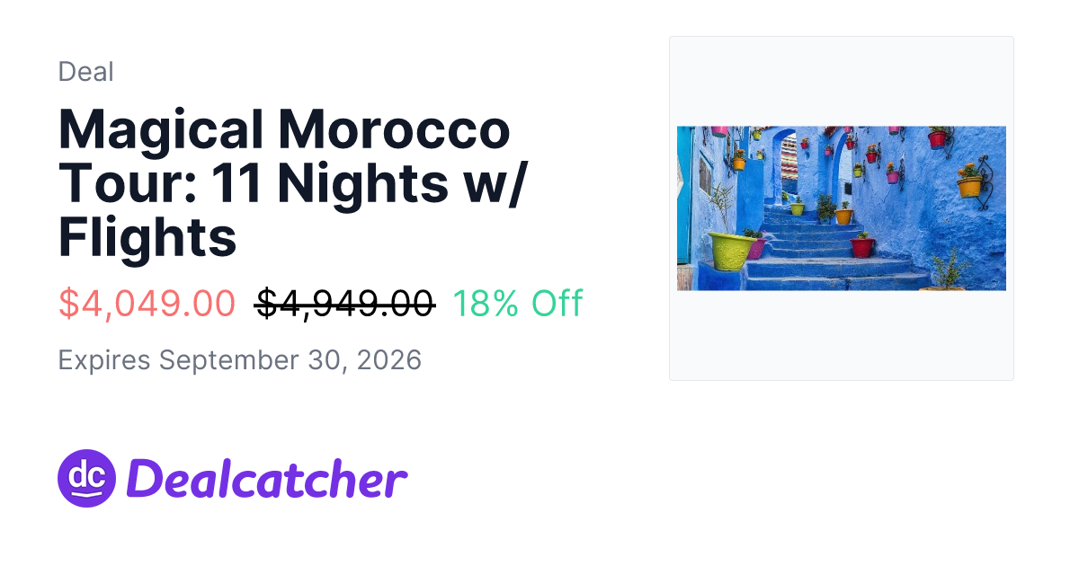 Travelzoo - Magical Morocco Tour: 11 Nights w/Flights $4,049.00