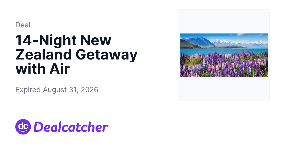 Travelzoo - 14-Night New Zealand Getaway with Air