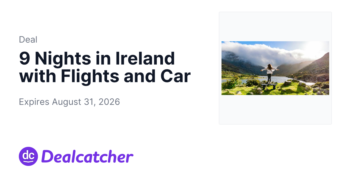 Travelzoo - 9 Nights in Ireland with Flights and Car