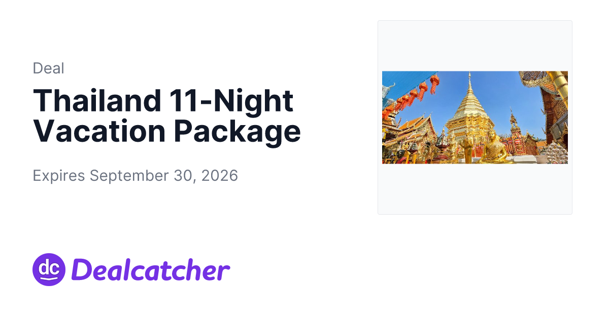 Travelzoo - Thailand 11-Night Vacation Package