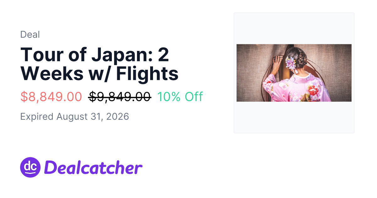 Travelzoo - Tour of Japan: 2 Weeks w/ Flights $8,849.00