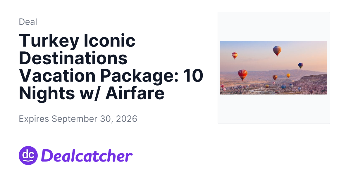Travelzoo - Turkey Iconic Destinations Vacation Package: 10 Nights w/ Airfare