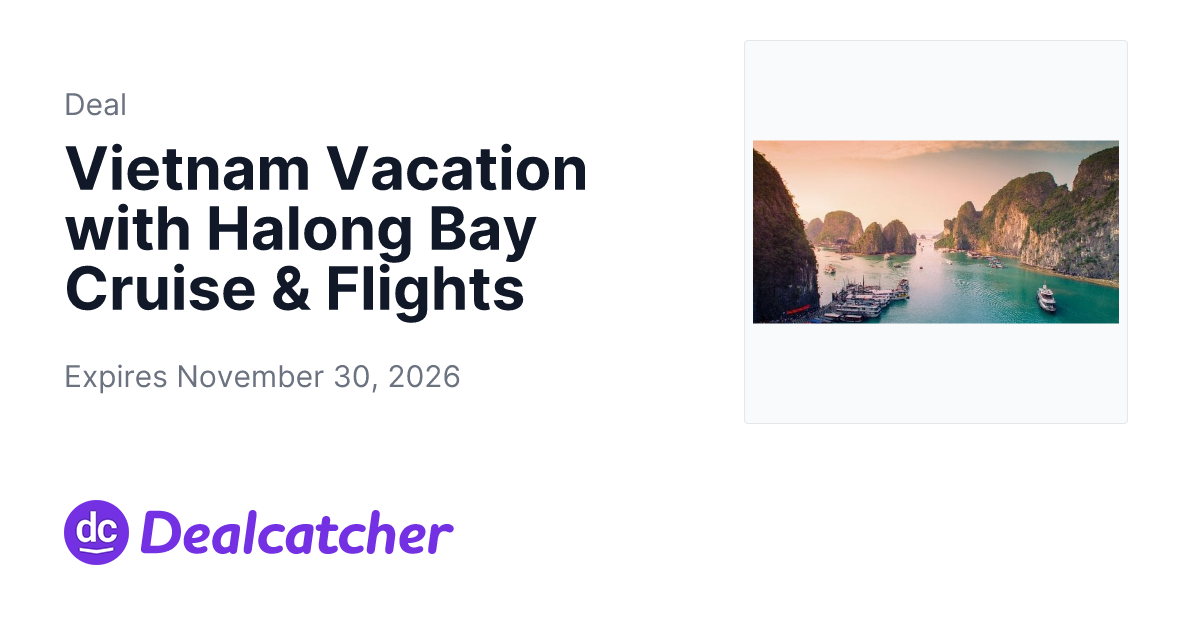 Travelzoo - Vietnam Vacation with Halong Bay Cruise & Flights